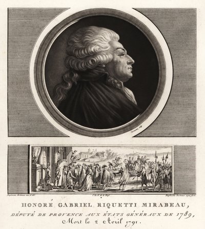 Honoré Gabriel Riqueti, conte di Mirabeau da Unbekannt