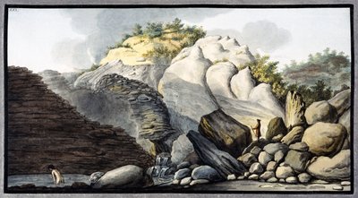 Sorgente termale nella Solfatara, vicino a Napoli, Regno di Napoli, c. 1760 da Unbekannter Künstler