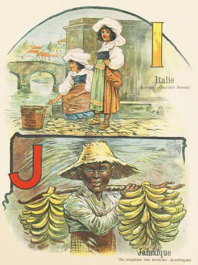 I J : Italia, Giamaica - ABC dei due mondi. Emile Guerin, editore, Parigi, circa 1900 da Unbekannt