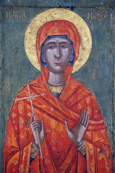 Icona nel museo bizantino di Pedoulas: Santa Marina (XVIII secolo) da Unbekannt
