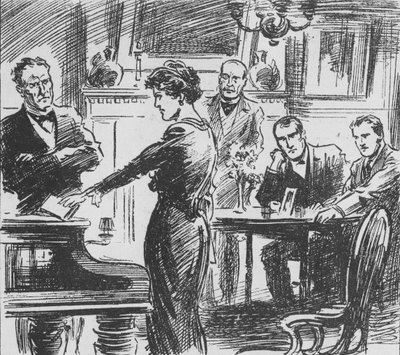 Illustrazione con Sexton Blake in Penny Popular da Unbekannt