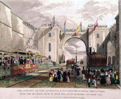 Inaugurazione della linea ferroviaria Liverpool Manchester da Unbekannt
