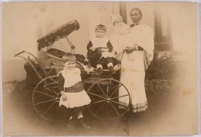 Ayah indiana con i suoi carichi europei, c 1870 da Unbekannt
