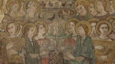 Interno. Crociera nord. Altare (Altare delle pitture murali). Originale dalla cappella principale. Pitture murali (affresco?). Dettaglio. Fine XIV secolo da Unbekannt