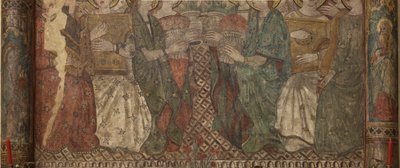 Interno. Crociera nord. Altare (Altar de las pinturas murales). Originale dalla cappella principale. Dipinti murali (affresco?). Dettaglio. Fine XIV secolo da Unbekannt