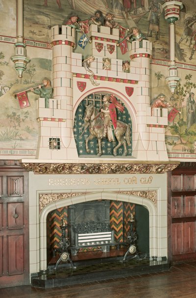 Interno, dettaglio di un camino, Castello di Cardiff, Galles da Unbekannt