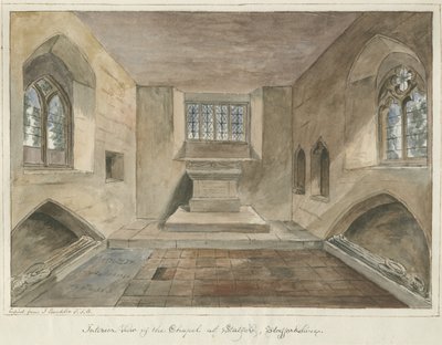 Interno della Cappella di Statfold, metà del 19° secolo da Unbekannt