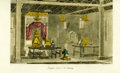 Interno di un tempio cinese a Kupang, Timor da Unbekannt