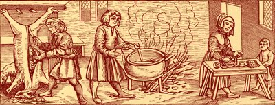 Interno di una cucina nel XVI secolo da Unbekannter Künstler