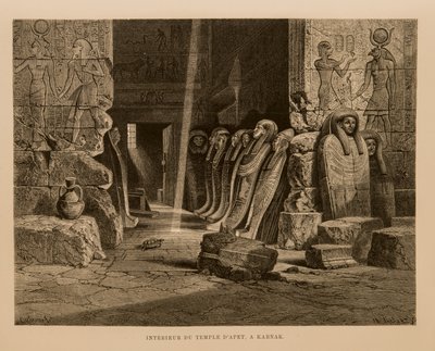 Vista interna del Tempio di Apet a Karnak, Egitto - Illustrazione dall