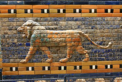 Porta di Ishtar, dettaglio, Museo di Pergamo, Isola dei Musei, Berlino, Germania, Europa da Unbekannter Künstler