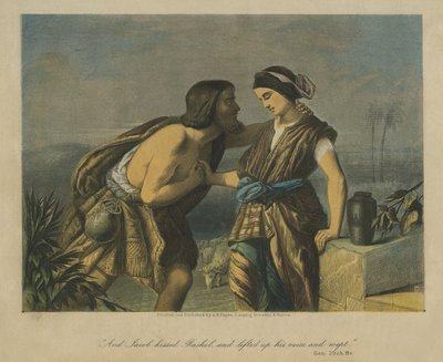 Giacobbe dichiara il suo amore per Rachele - Bibbia da Unbekannter Künstler