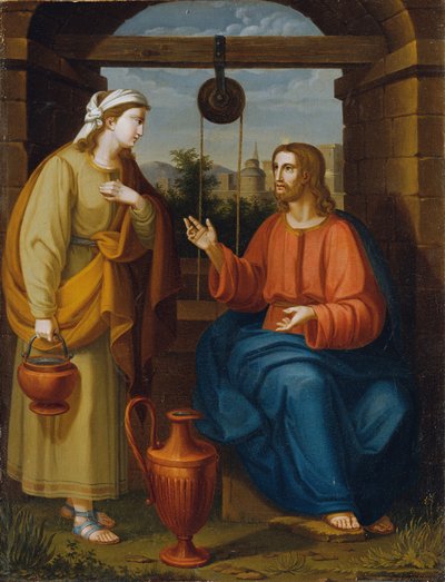 Gesù e la Samaritana al pozzo da Unbekannter Künstler