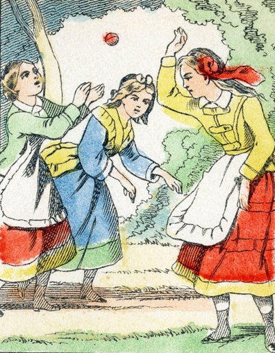 Gioco: La palla - Alfabeto di Intrattenimento per Bambini c.1890 da Unbekannt
