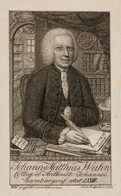Johann Matthias Wahn, matematico tedesco, c 1792 da Unbekannt