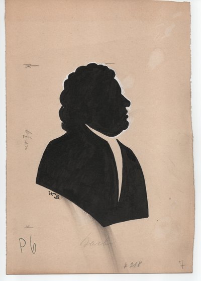 Johann Sebastian Bach (1685-1750) (ca. 1850, silhouette) da Unbekannter Künstler