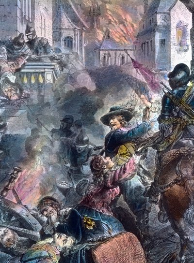 Johann Tserclaes combatte nella città di Magdeburgo da Unbekannter Künstler
