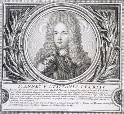 Giovanni V del Portogallo (litografia) da Unbekannt