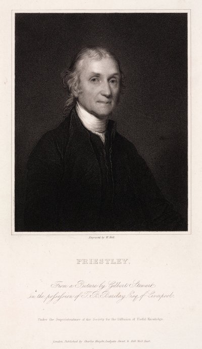 Joseph Priestley, teologo e chimico anglo-americano, c. 1800 da Unbekannt
