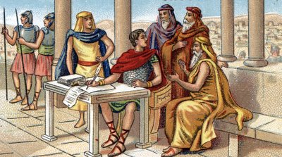 Giulio Cesare scrive i suoi commenti sulla guerra gallica da Unbekannter Künstler