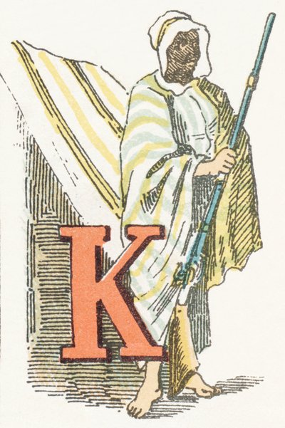 K - Kabyle - Alfabeto Infantile, Edizioni Gordinne 1920 da Unbekannt