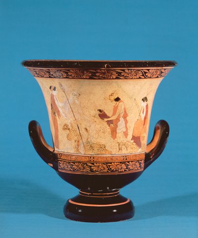 Cratere a calice raffigurante Hermes che consegna l