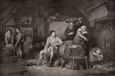 Re Alfredo nel cottage del contadino da Unbekannter Künstler