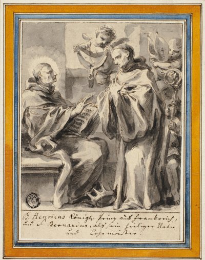 Re Enrico di Francia e San Bernardo di Chiaravalle da Unbekannt