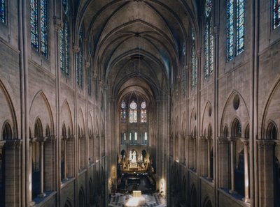 La cattedrale di Notre Dame de Paris, Parigi 4. Costruzione dal 1160, riabilitazione di Viollet Le Duc da Unbekannter Künstler