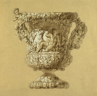 Grande brocca di vino. Disegno a seppia di Charles Nicolas Odiot da Unbekannt