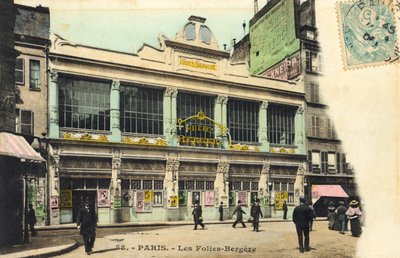 Les Folies-Bergère esterno, Parigi famoso night club parigino da Unbekannter Künstler