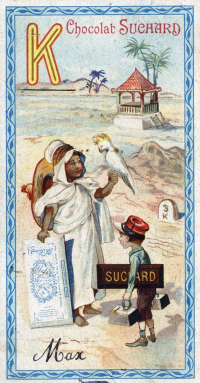 Lettera K: cabile, kepi, chilogrammo, cacatua, chiosco, chilometro. Incisione dell