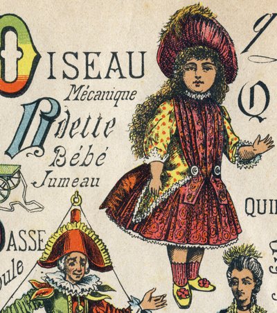 Lettera O. Incisione in "ABC Toys". Imagerie d