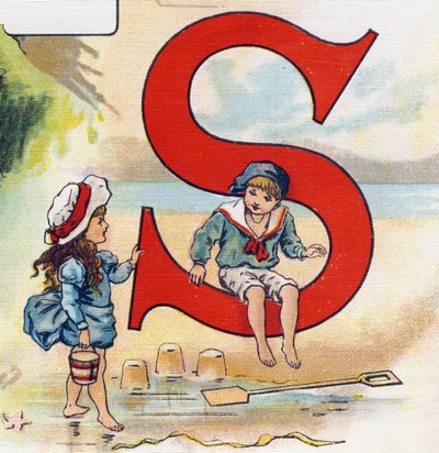 Lettera S: sabbia. Incisione in "ABC L