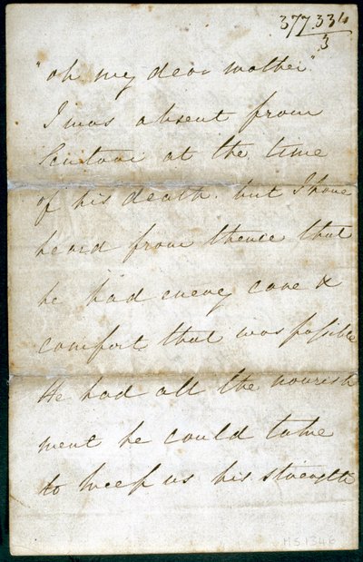 Lettera di Florence Nightingale, maggio 1856 da Unbekannt