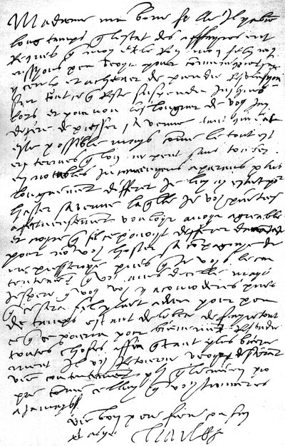 Lettera, in francese, dell