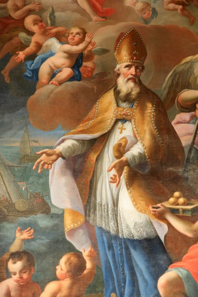 Vita di San Nicola, Vescovo di Myra. Chiesa di St. Nicolas de Veroce, Saint-Nicolas de Veroce, Francia da Unbekannt
