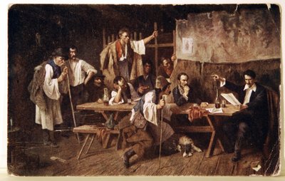 Letteratura. Il poeta ungherese Petofi, c.1848 Cartolina, Ungheria, c.1900 da Unbekannter Künstler