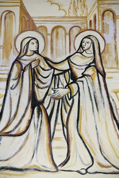 Cattedrale del Sacro Cuore di Lome. La Visitazione (la visita di Maria a Elisabetta come riportato nel Vangelo di Luca). Lome, Togo da Unbekannt