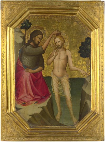 Lorenzo Monaco. Battesimo di Cristo, 1387-8, Londra NG da Unbekannter Künstler