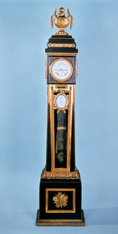 Orologio a pendolo con equazione in ebano Luigi XVI, di Ferdinand Berthoud, Parigi, fine XVIII secolo da Unbekannt