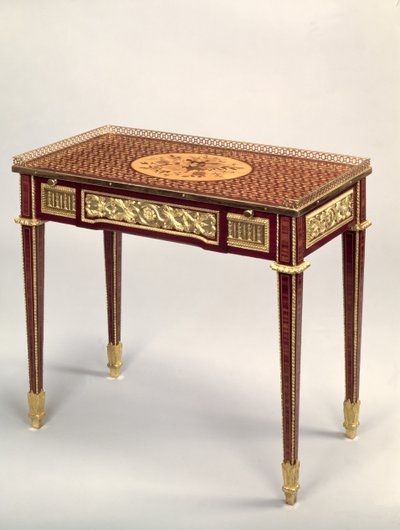 Scrivania in marqueterie Luigi XVI, di Jean Henri Riesener da Unbekannt