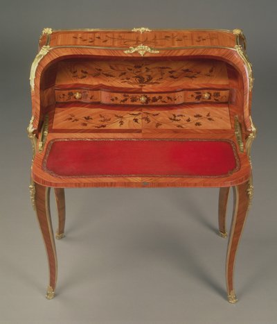 Bureau de dame Luigi XV, con intarsi floreali e montature in bronzo dorato, di Bernard II van Risenburgh da Unbekannt