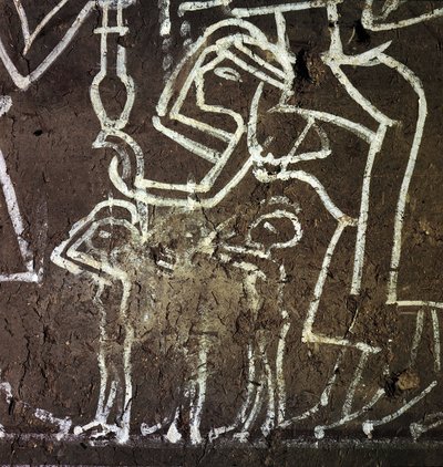 Luxor Tebe: Deir el Medineh, Necropoli degli artigiani, dettaglio di una tomba della XIX dinastia da Leopold Blonder
