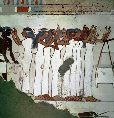 Luxor Tebe: necropoli dei nobili, gruppo di piangenti (XVIII dinastia) da Leopold Blonder