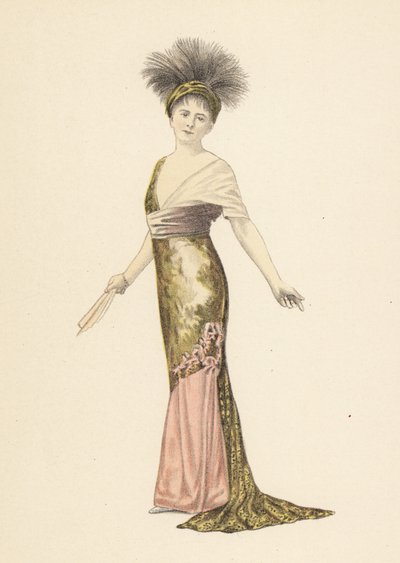 Madame Pierat in un abito di Redfern in Les Marionettes da Unbekannter Künstler