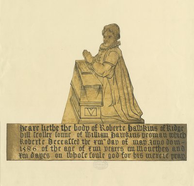 Chiesa di Madeley - Monumento a Robert Hawkins, 19° secolo da Unbekannt