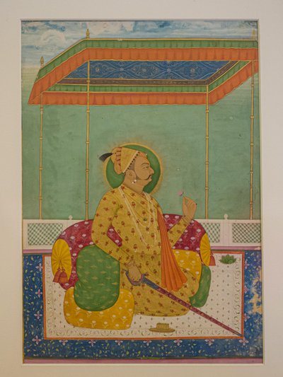 Maharaja Ajit Singh, Dipinto, Forte Mehrangarh, Jodhpur, Rajasthan, India, Asia (foto) da Unbekannter Künstler