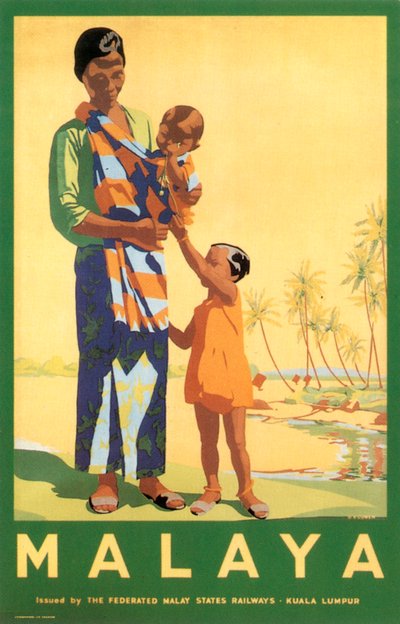 Malaya, dalle Ferrovie degli Stati Federati della Malesia da Unbekannter Künstler