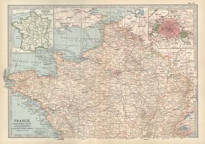 Mappa della Francia, c.1900 da Unbekannter Künstler